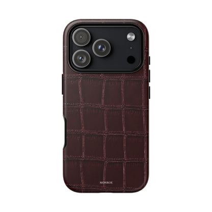 Burgundy Croc Tough Case