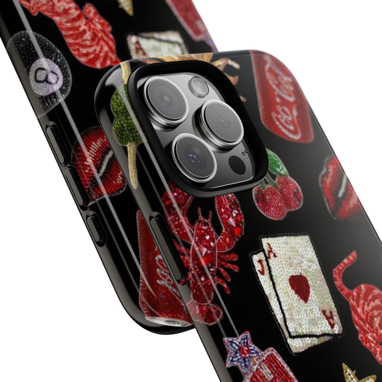 Retro Patch Motif Tough Case