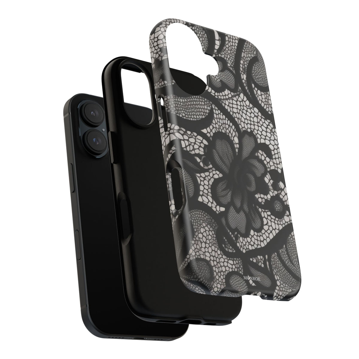 Black Floral Vintage Case