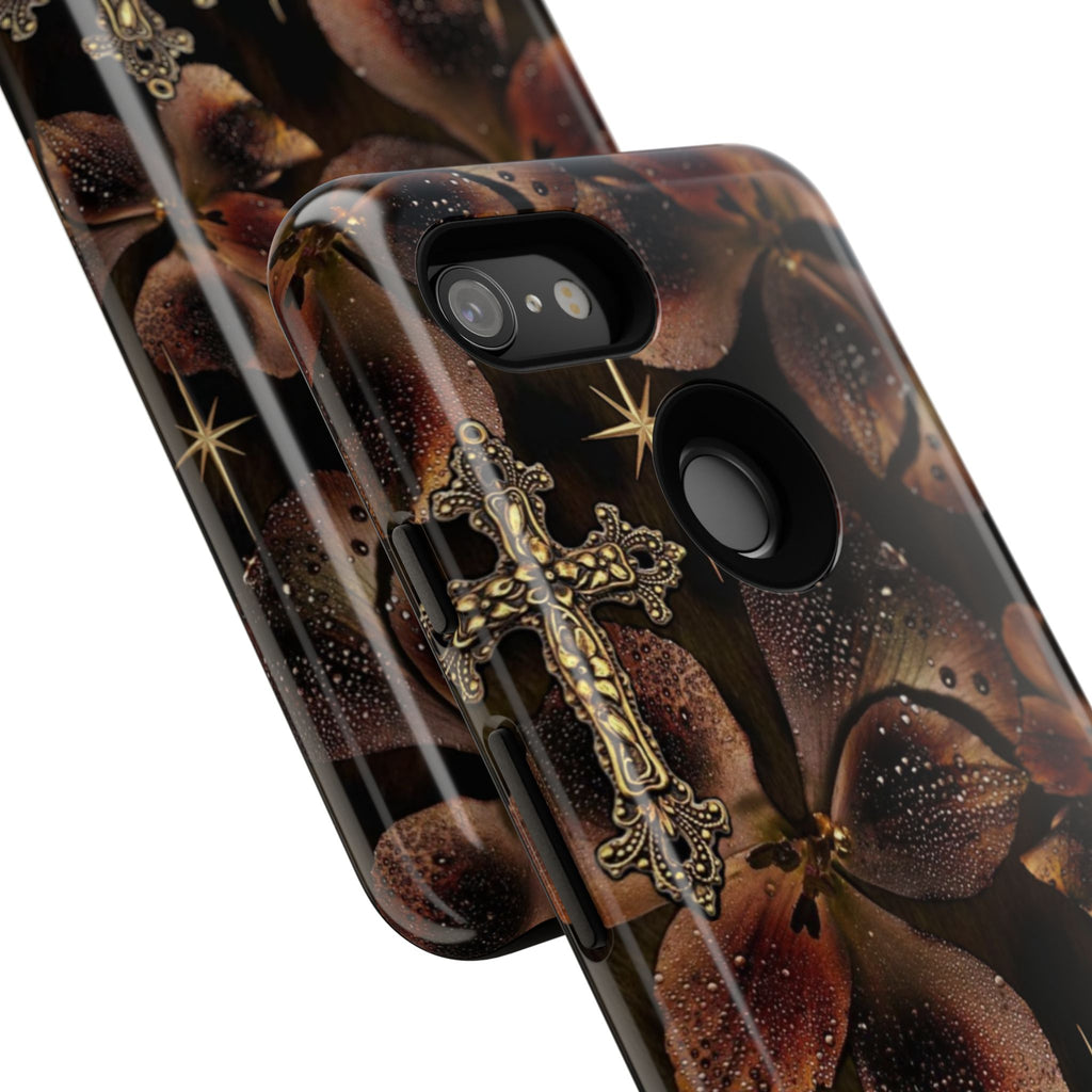 Floral Cross Pattern Tough Case