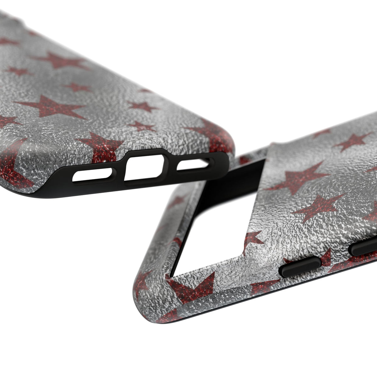 Silver Red Starry Tough Case