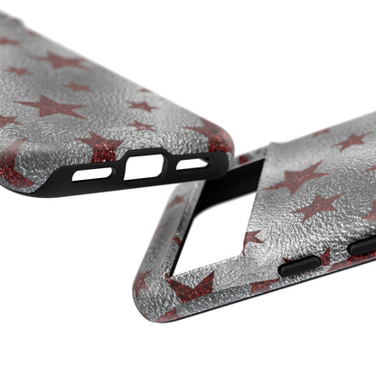 Silver Red Starry Tough Case