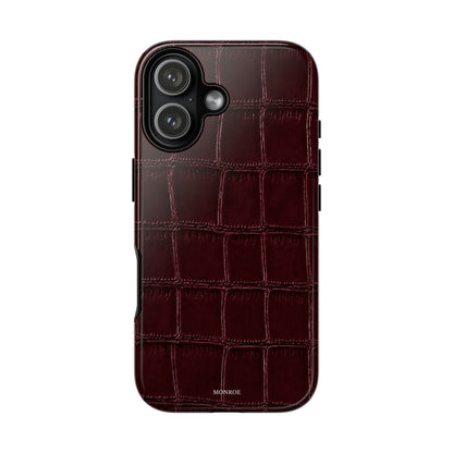 Burgundy Croc Tough Case
