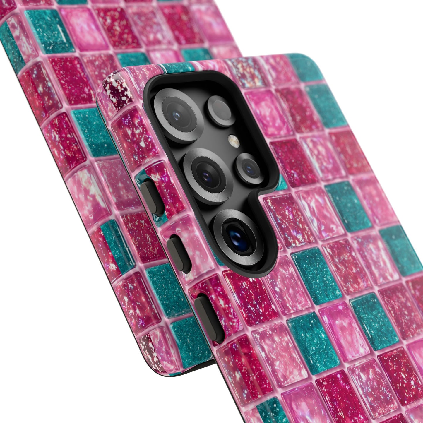 Pink Teal Mosaic Tough Case