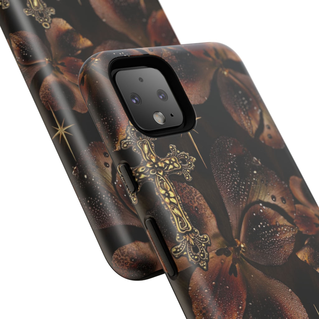 Floral Cross Pattern Tough Case