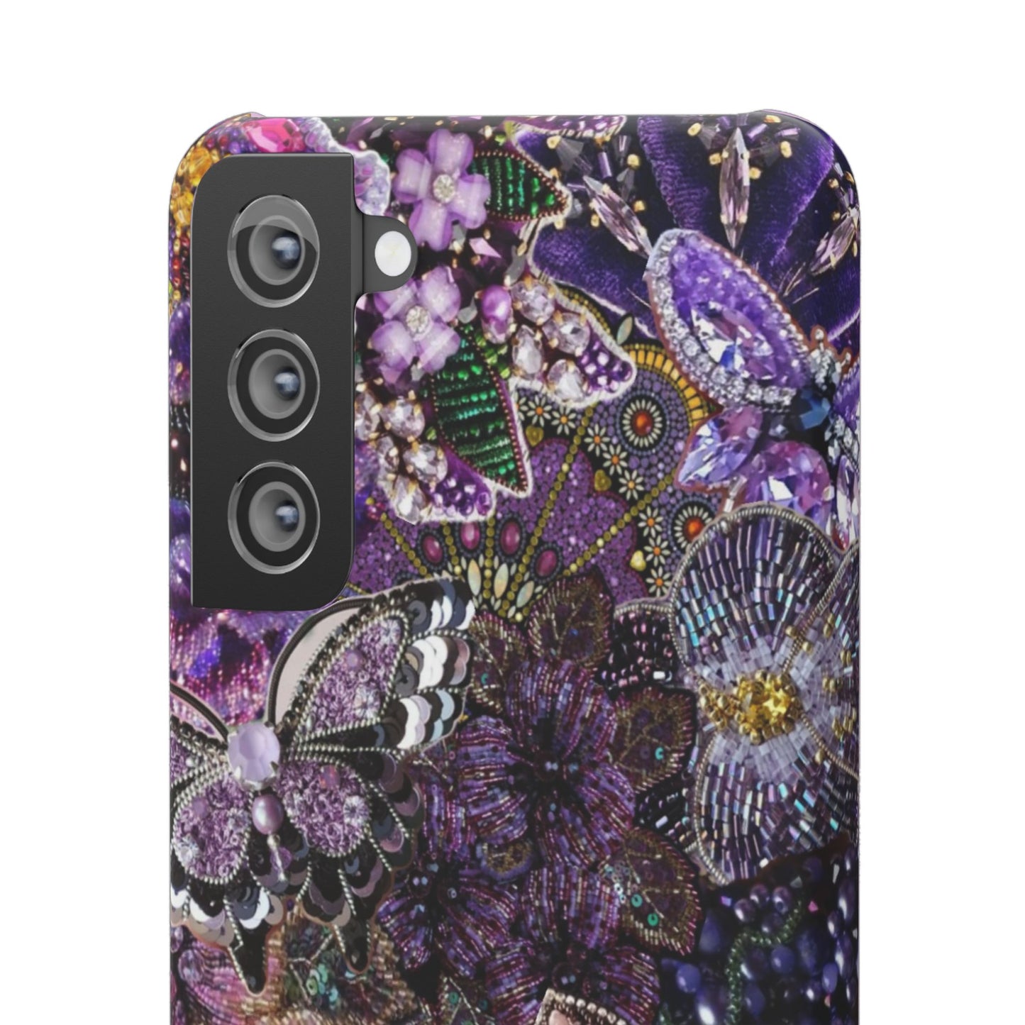 Purple Floral Butterfly Case