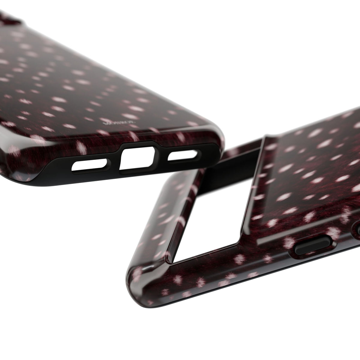 Burgundy Spotted Fur Tough Case