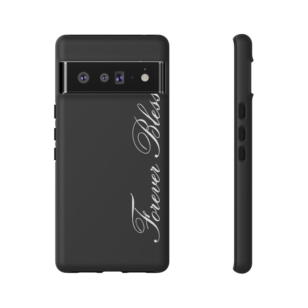 "Forever Blessed" Black Phone Cover