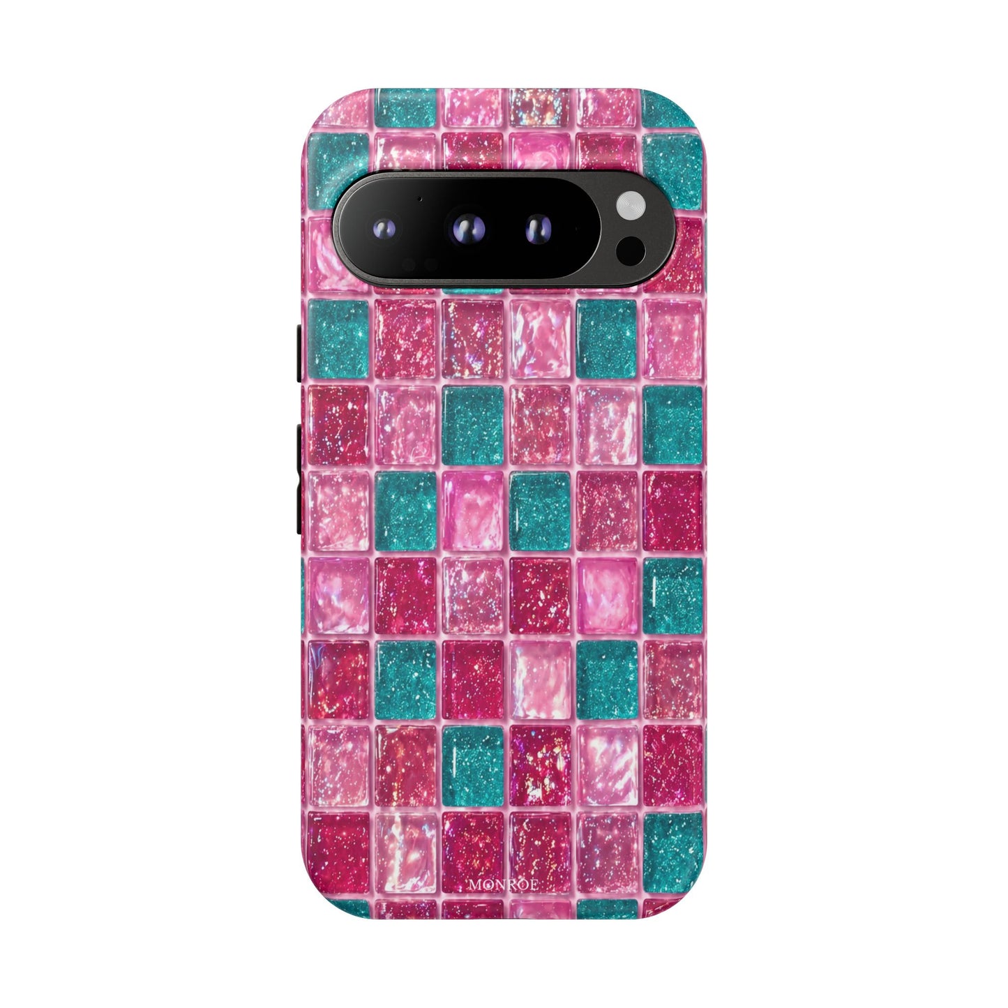 Pink Teal Mosaic Tough Case