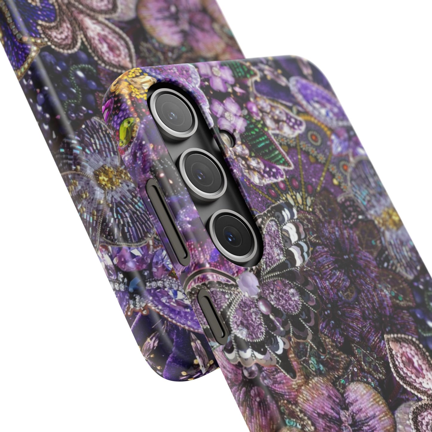 Purple Floral Butterfly Case