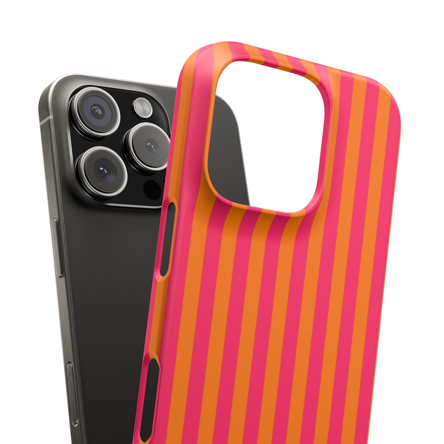 Striped Orange & Pink Case