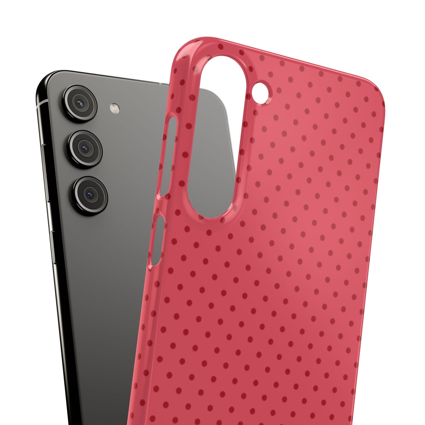 Coral Polka Dot Snap Phone Case