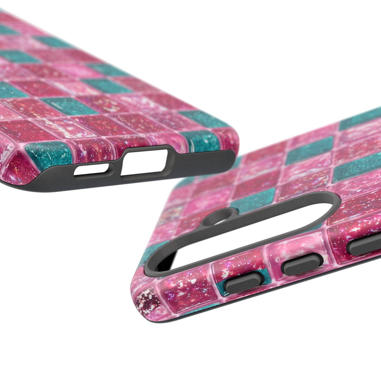 Pink Teal Mosaic Tough Case