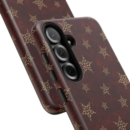Burgundy Leopard Star Tough Case
