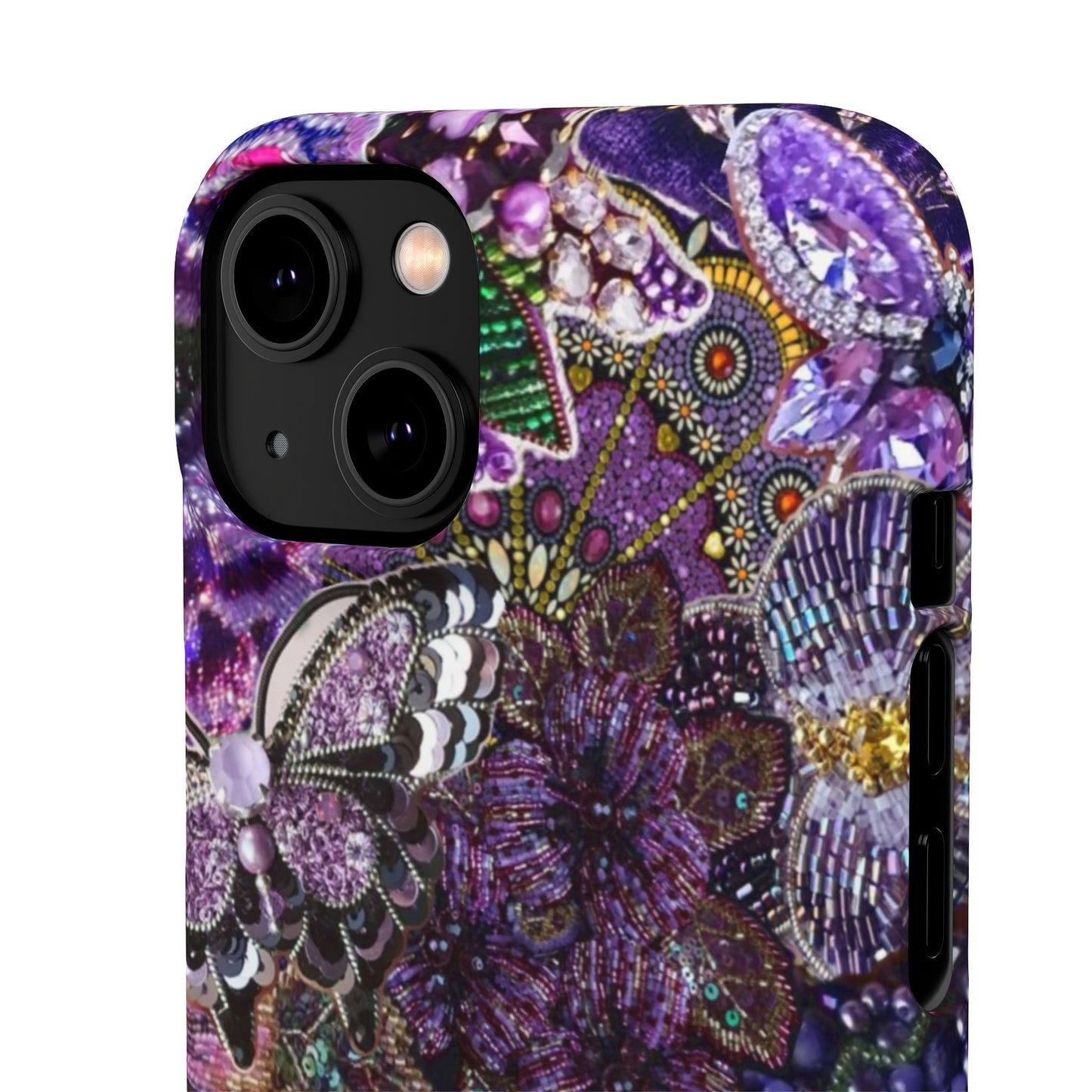 Purple Floral Butterfly Case
