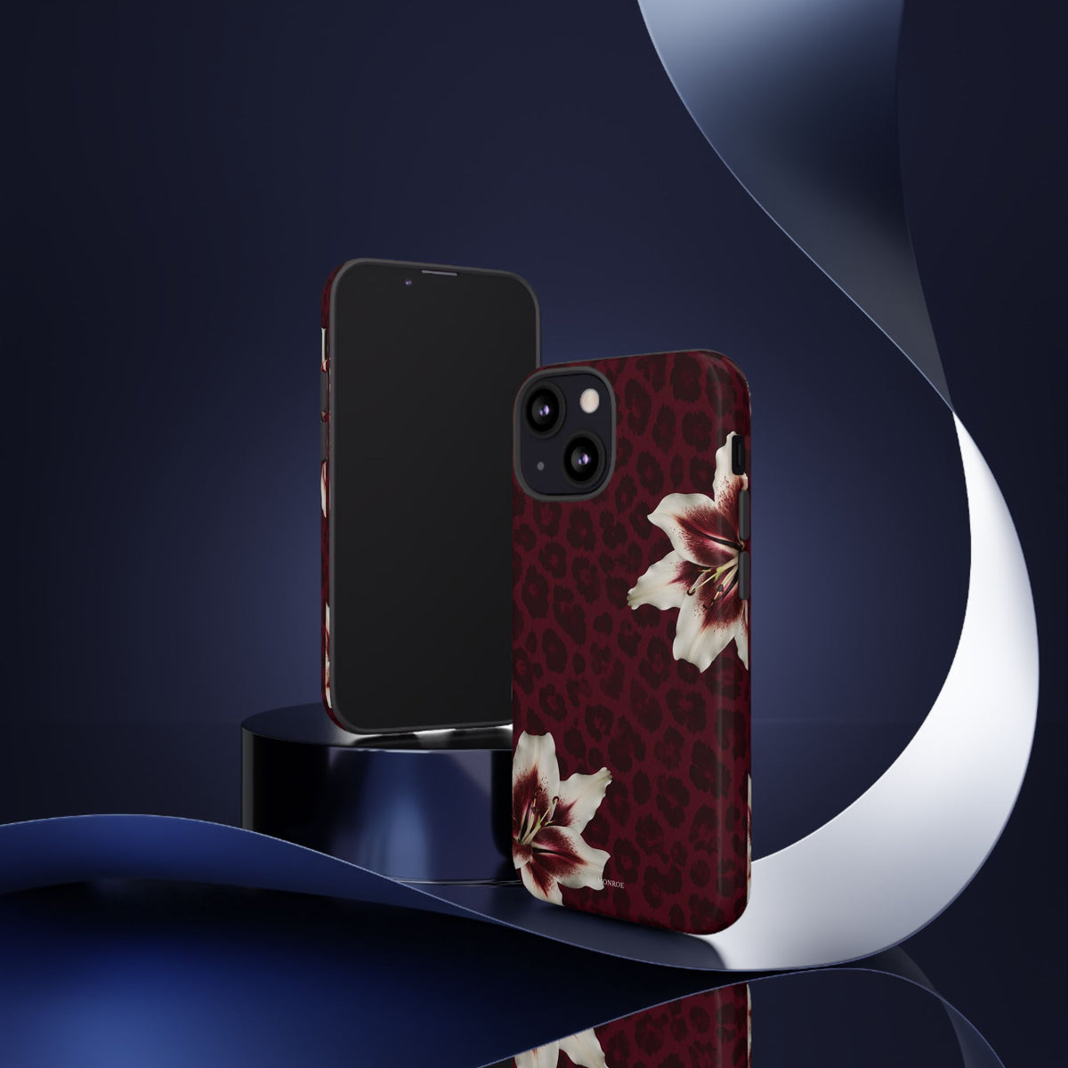 Burgundy Lily Leopard Tough Case