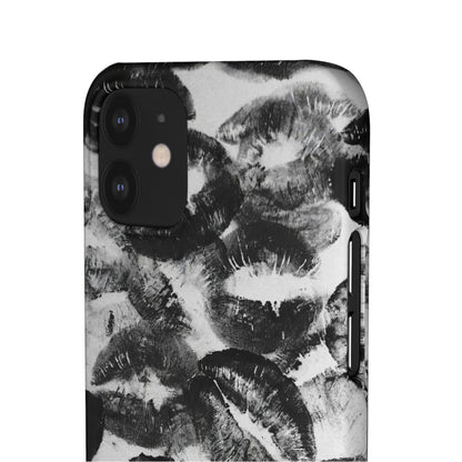 Black & White Kiss Print Case