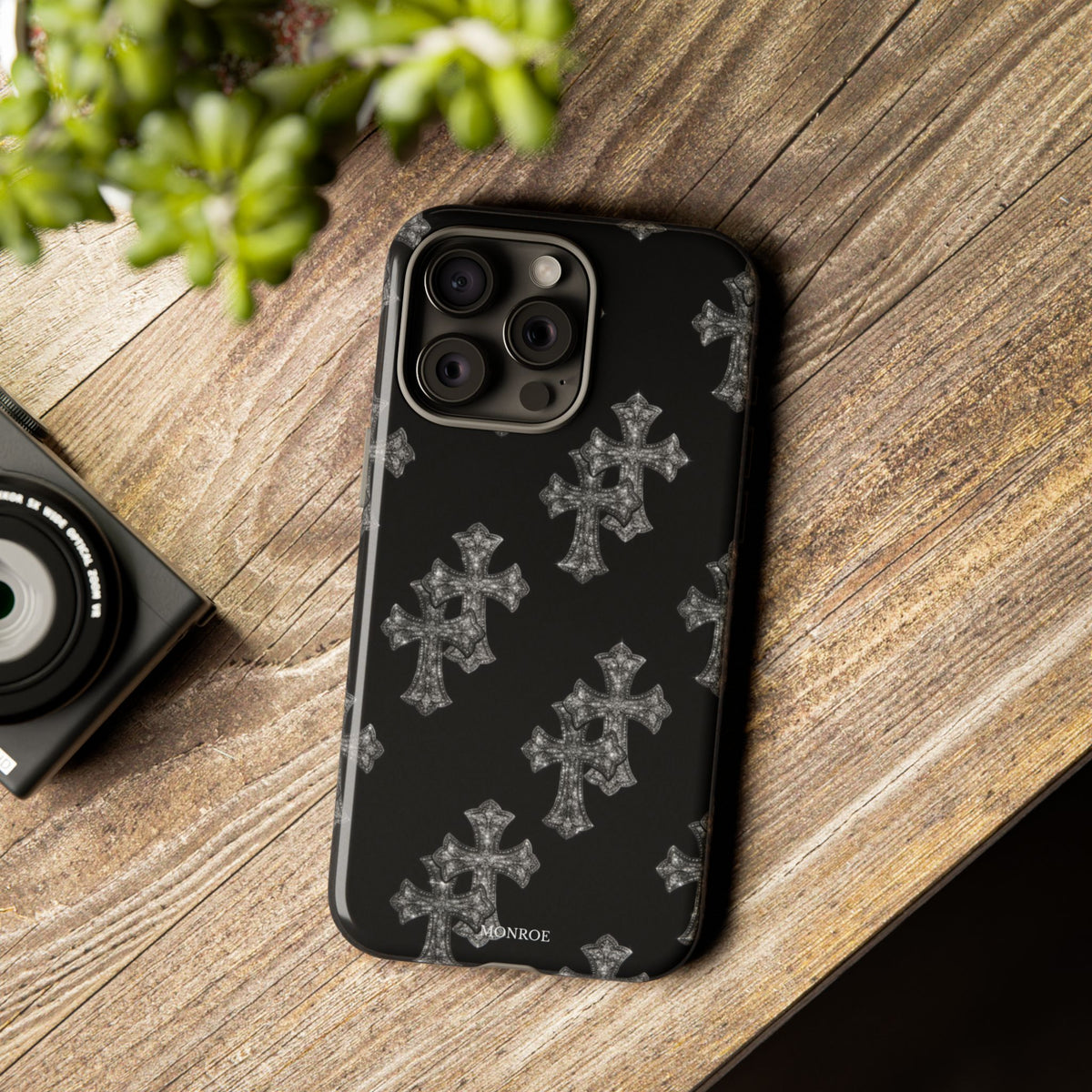 Black Crystal Cross Tough Case