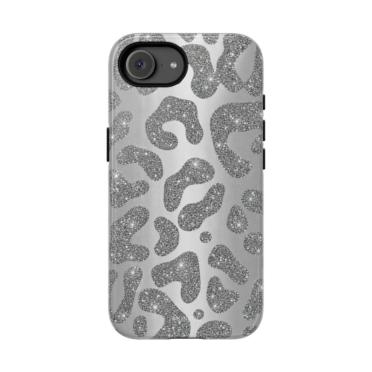 Silver Glitter Leopard Tough Case