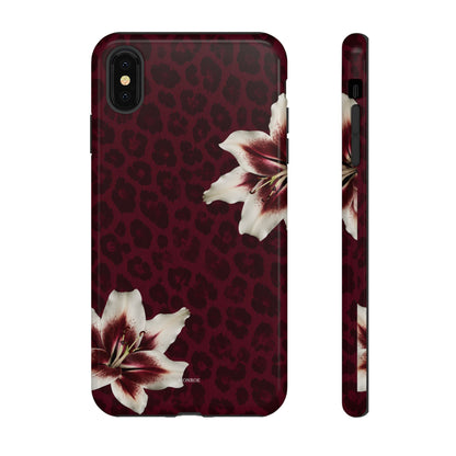 Burgundy Lily Leopard Tough Case