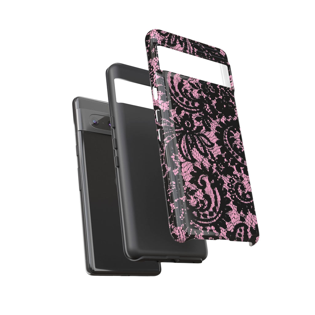 Pink Lace Pattern Tough Phone Case