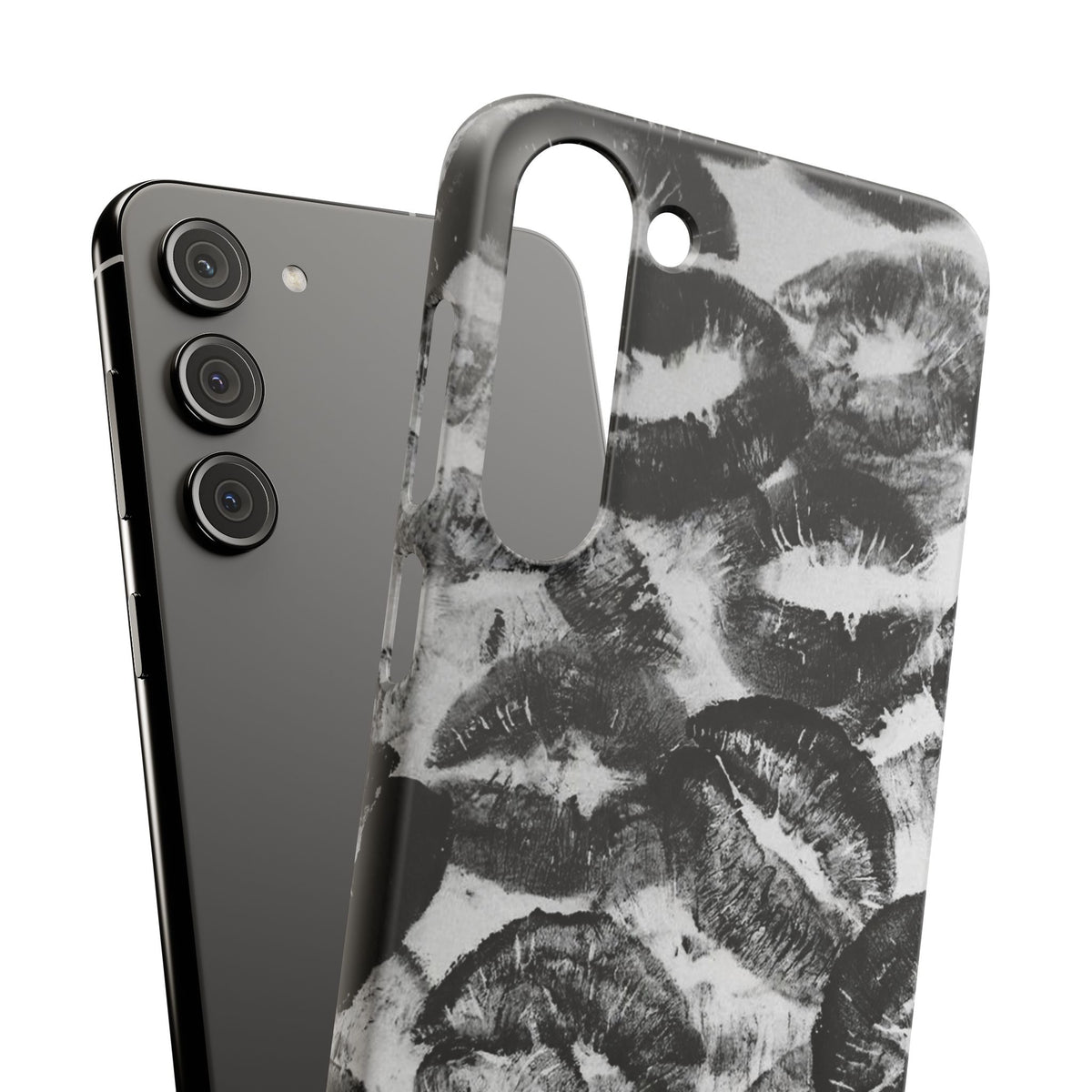 Black & White Kiss Print Case