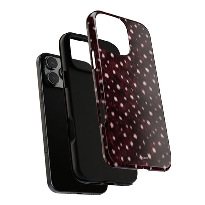 Burgundy Spotted Fur Tough Case