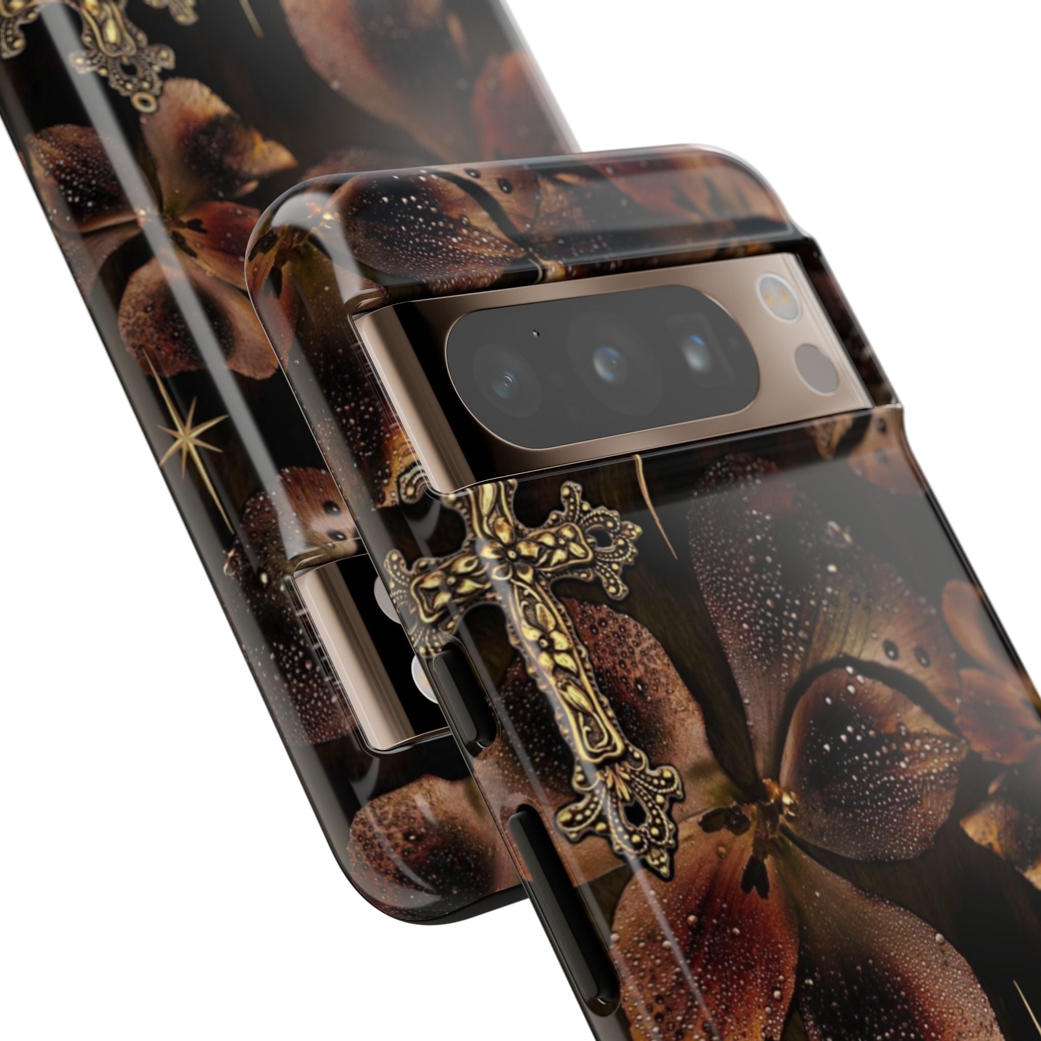 Floral Cross Pattern Tough Case