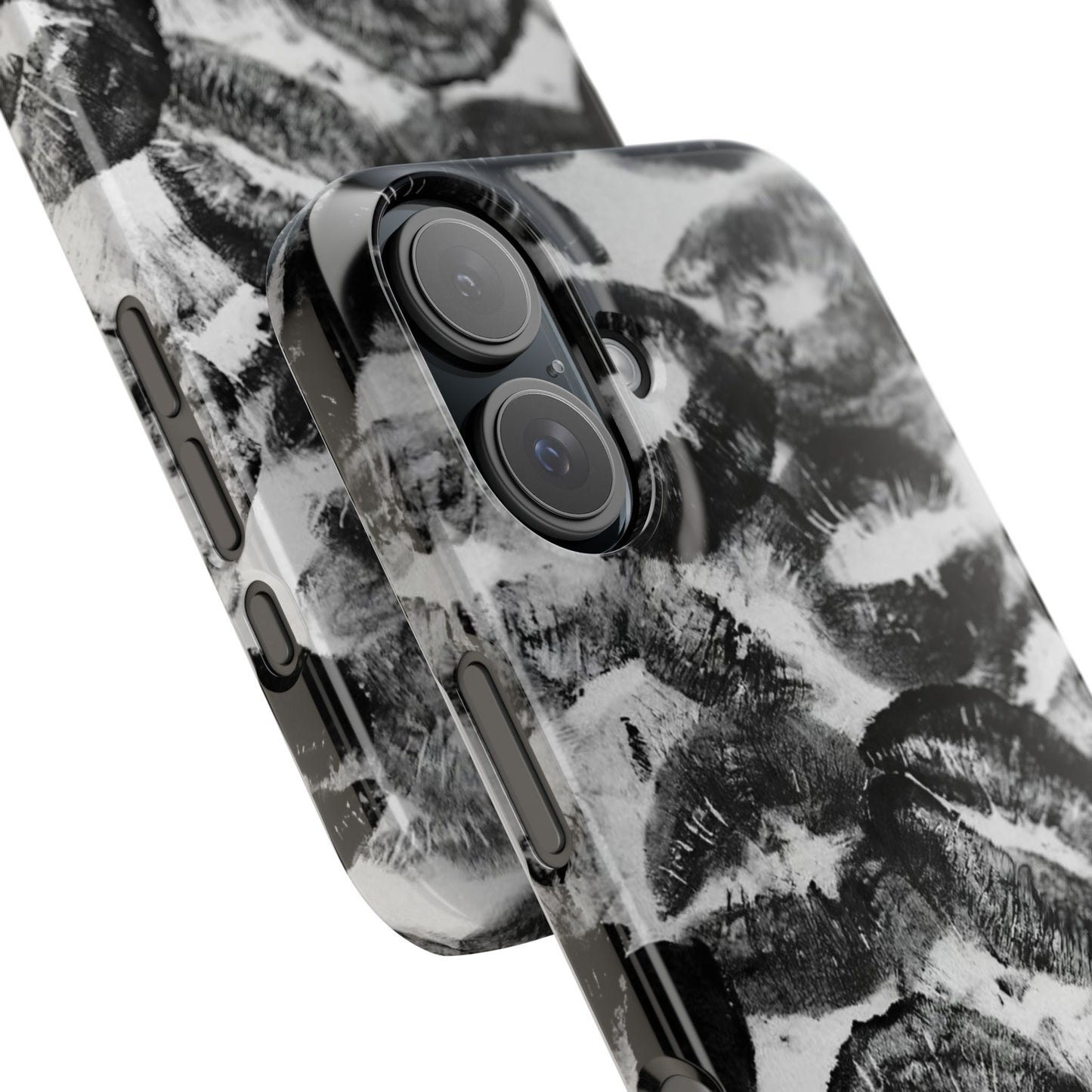 Black & White Kiss Print Case