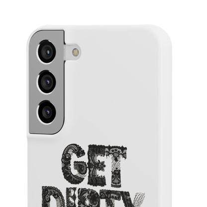 Get Dirty in Paris White Snap Case