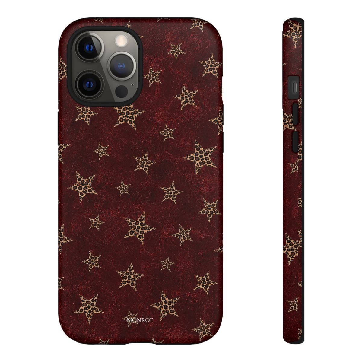Burgundy Leopard Star Tough Case