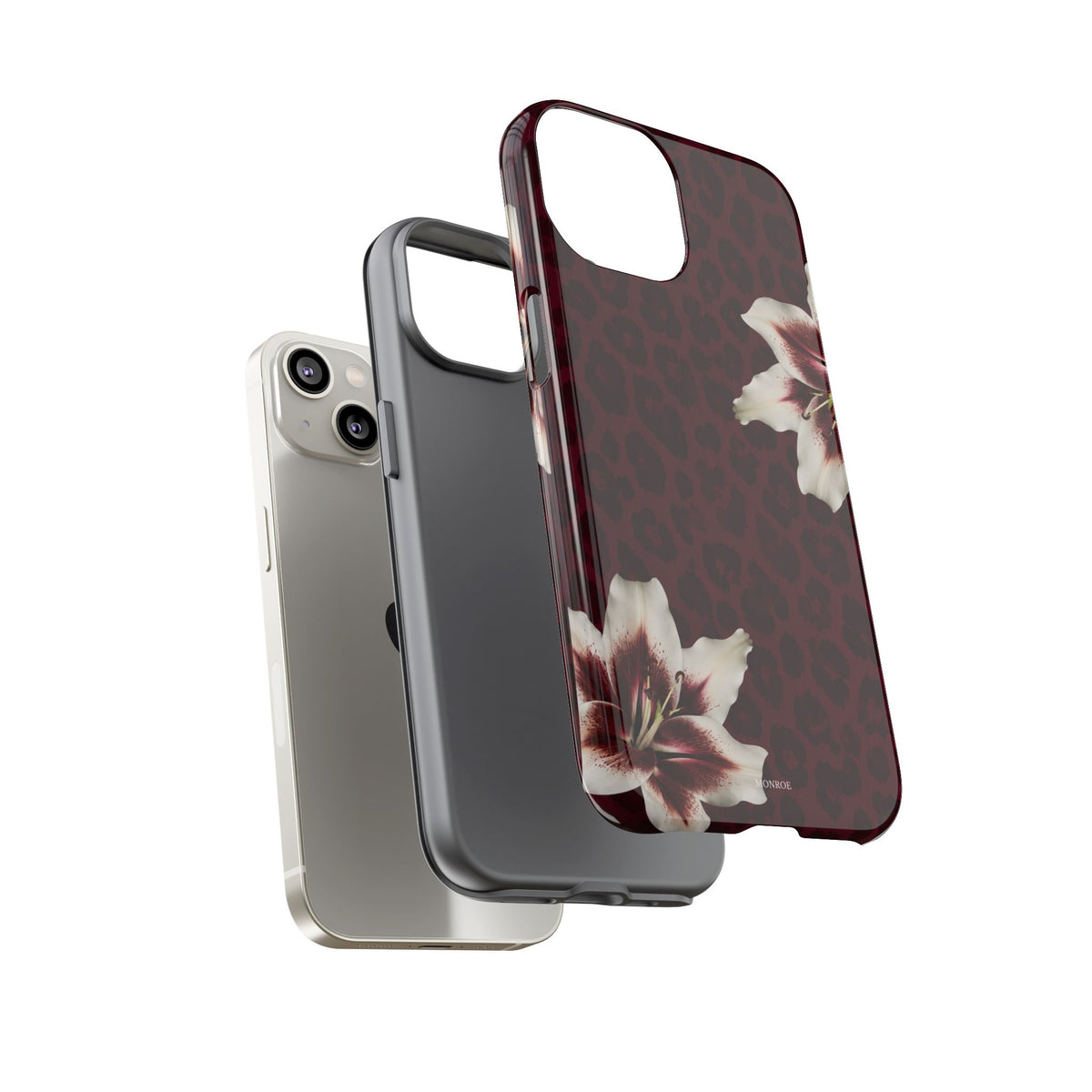 Burgundy Lily Leopard Tough Case