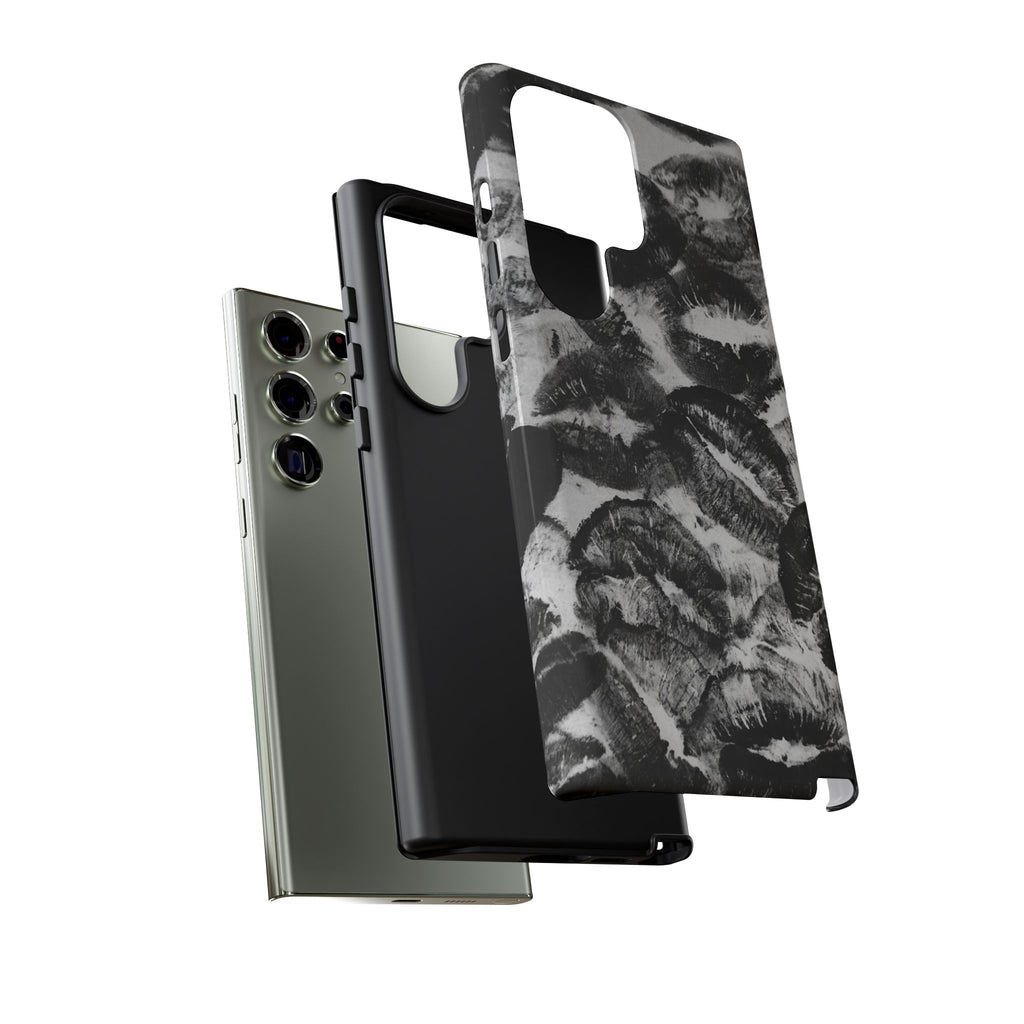 Black and Kiss Design Phone Case