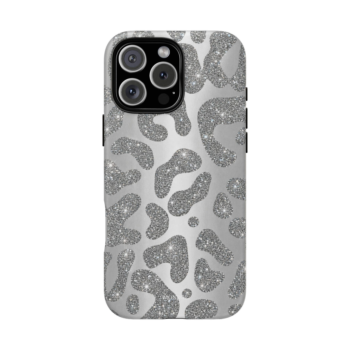 Silver Glitter Leopard Tough Case