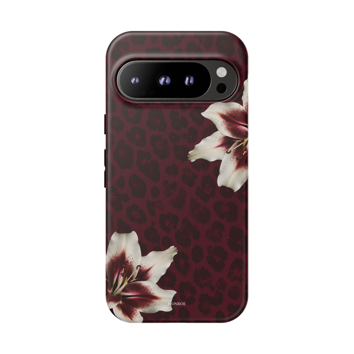 Burgundy Lily Leopard Tough Case