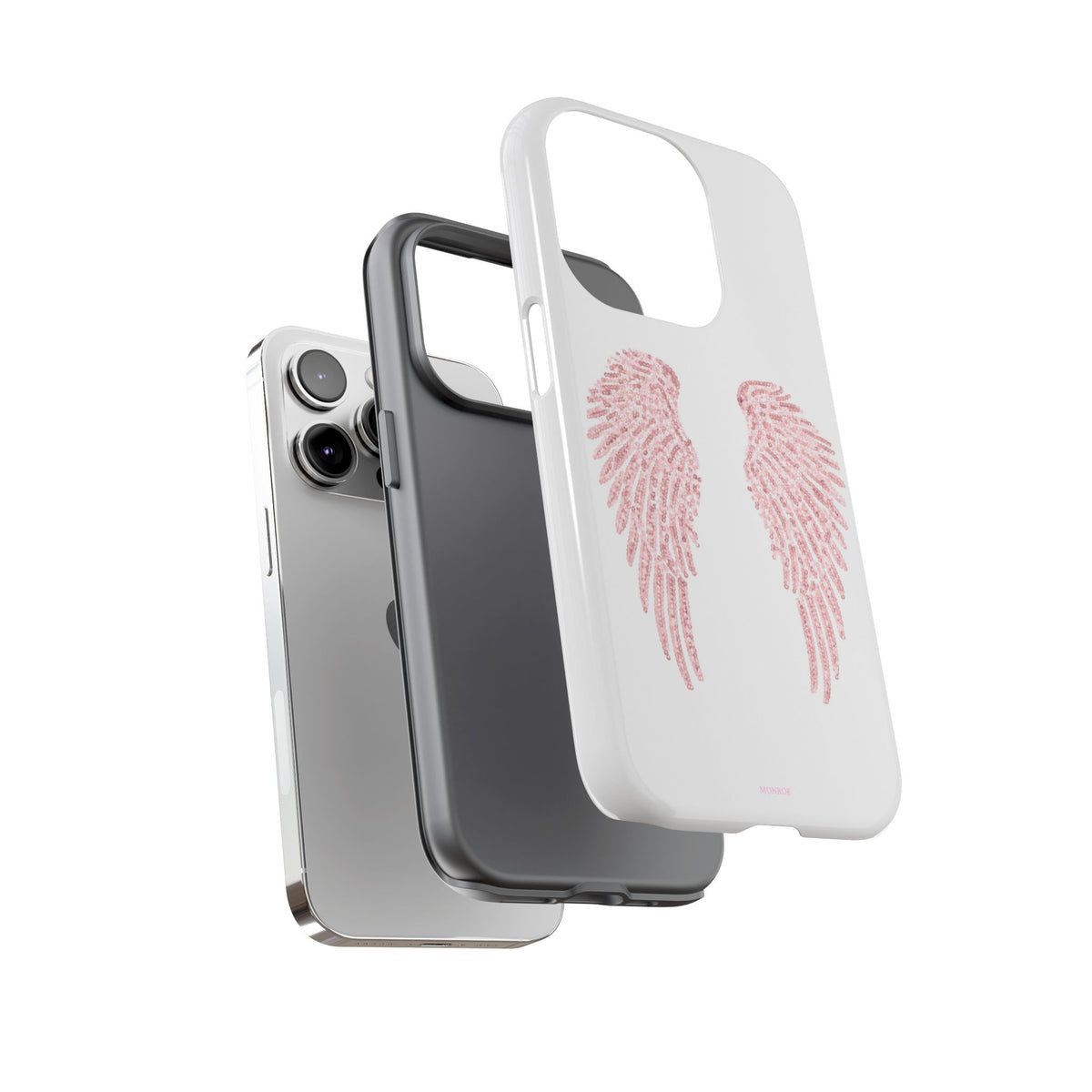 White & Pink Wings Tough Case