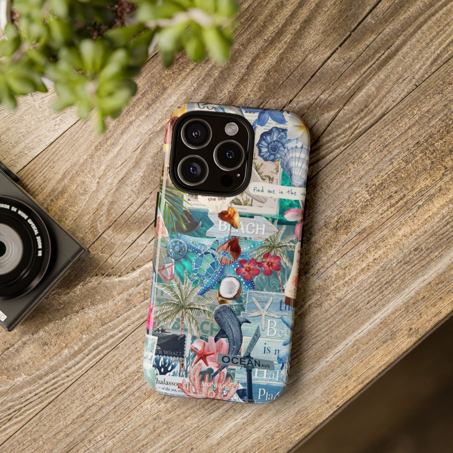 Tropical Beach Collage Tough Case