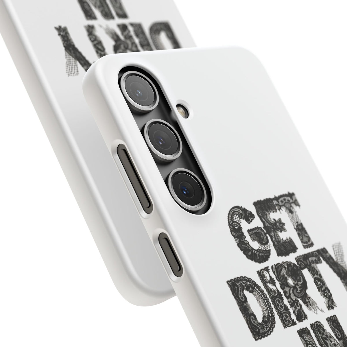 Get Dirty in Paris White Snap Case