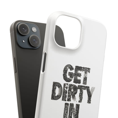 Get Dirty in Paris White Snap Case