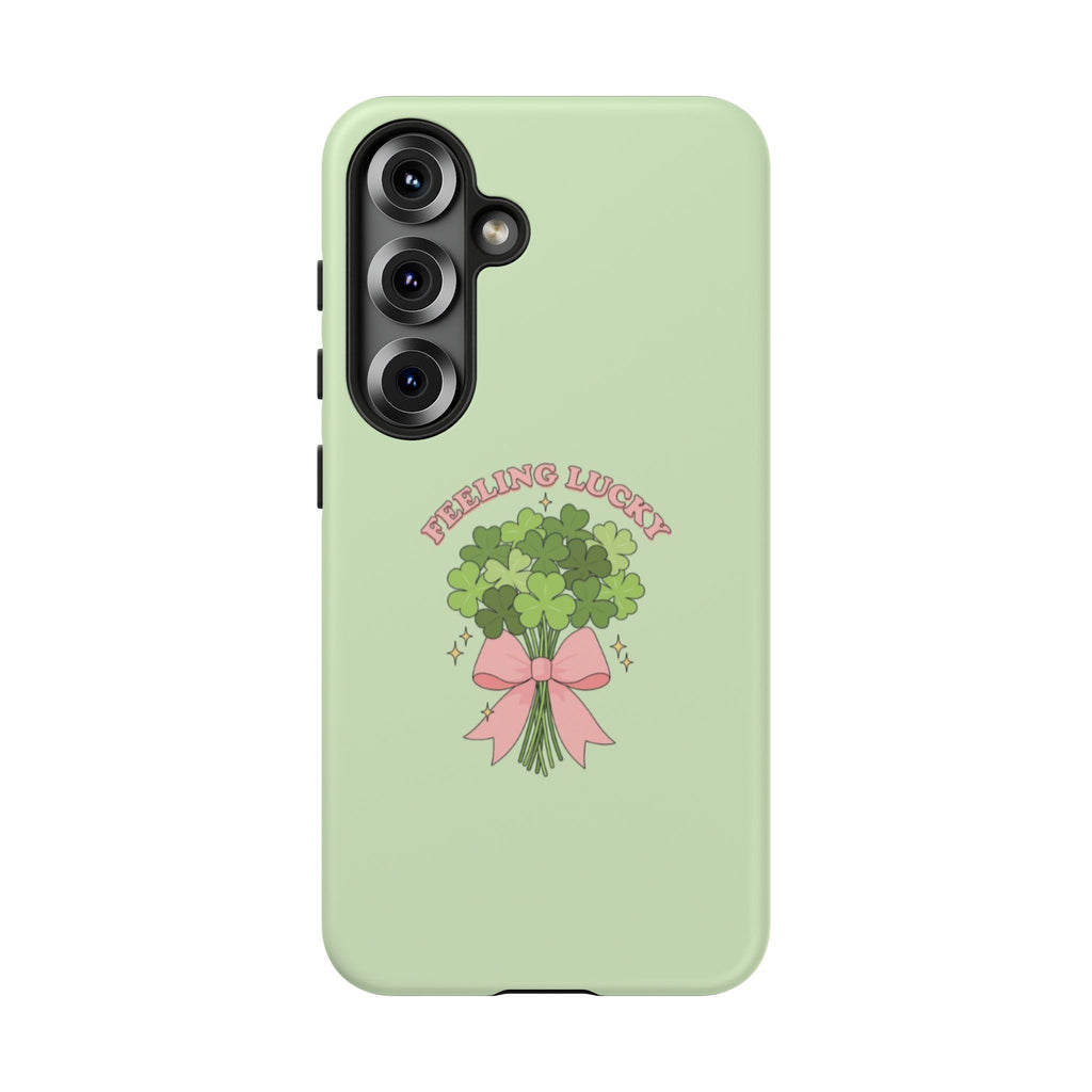 ‘Feeling Lucky' Clover Bouquet Tough Phone Case