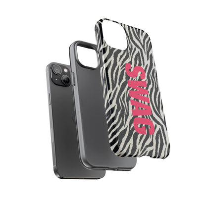 Zebra Print  "SWAG" Tough Case