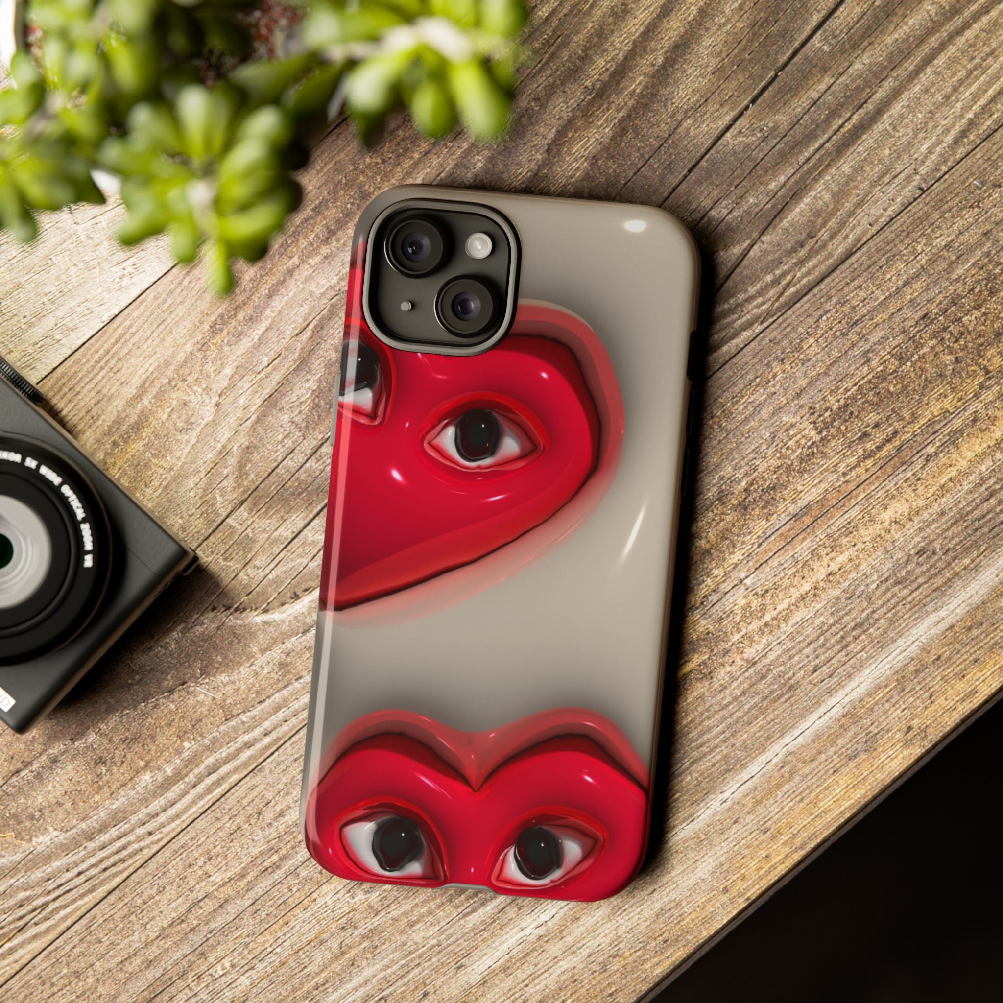 3D Hearts Phone Case