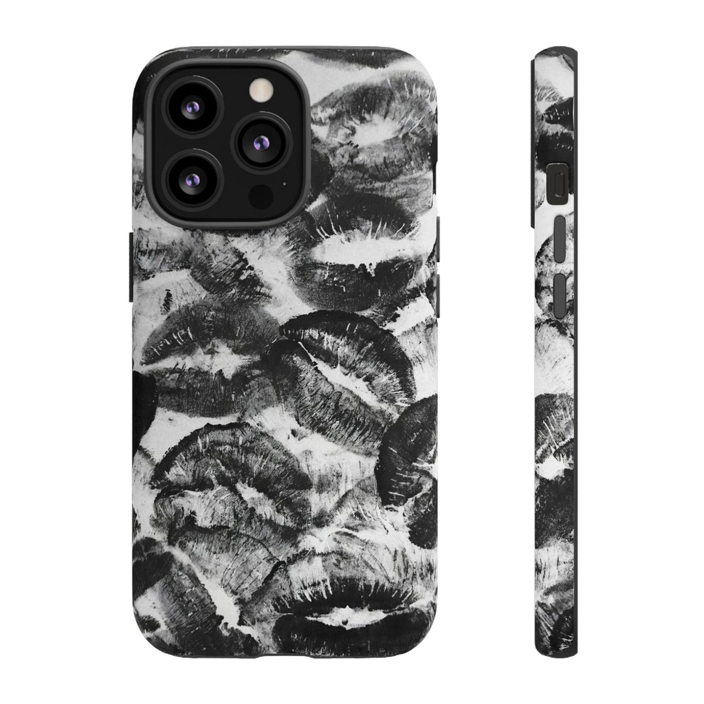 Black and Kiss Design Phone Case