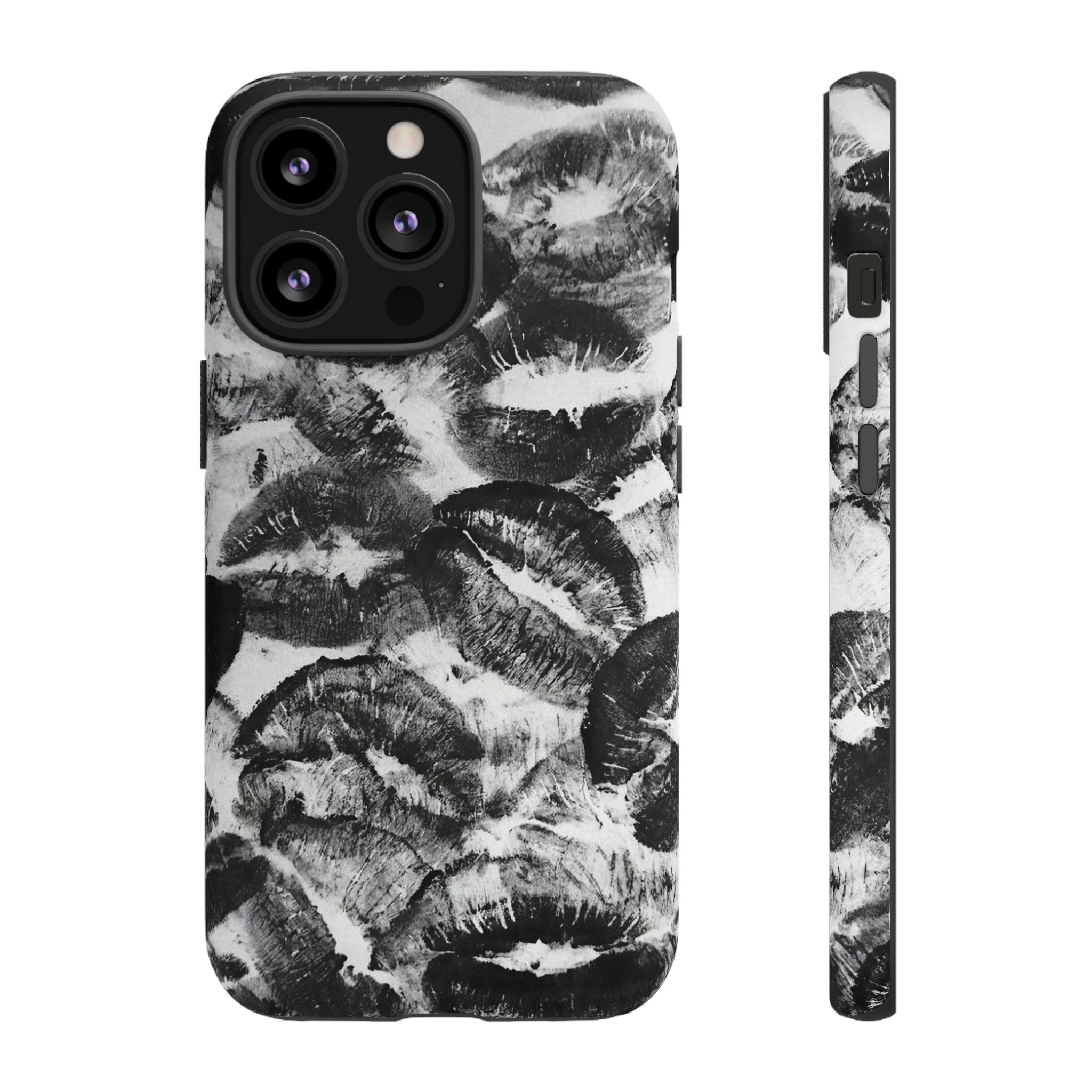 Black and Kiss Design Phone Case