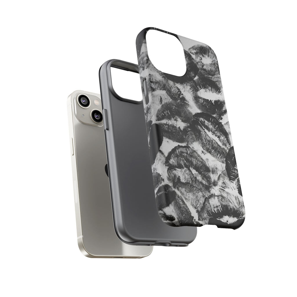 Black and Kiss Design Phone Case