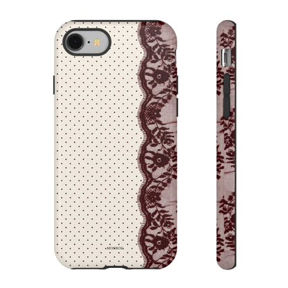 Burgundy Lace Edge Tough Case