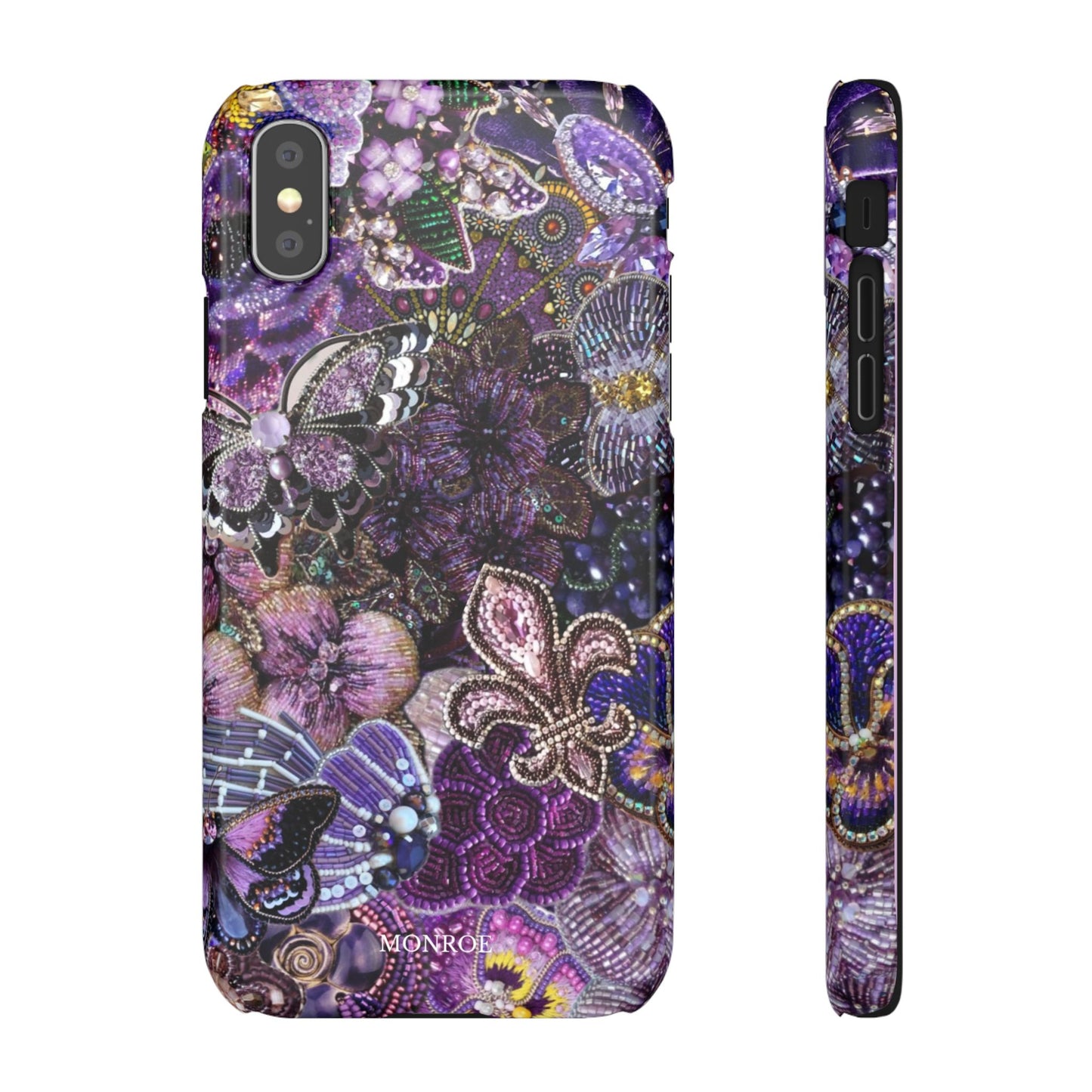 Purple Floral Butterfly Case