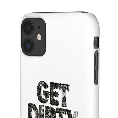 Get Dirty in Paris White Snap Case