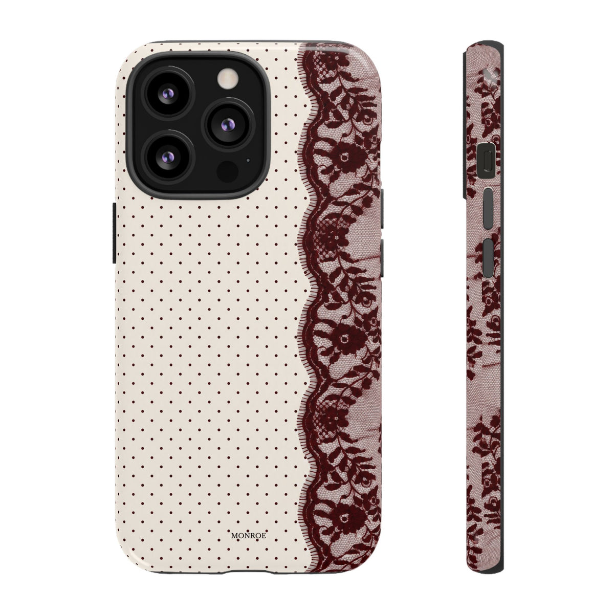 Burgundy Lace Edge Tough Case