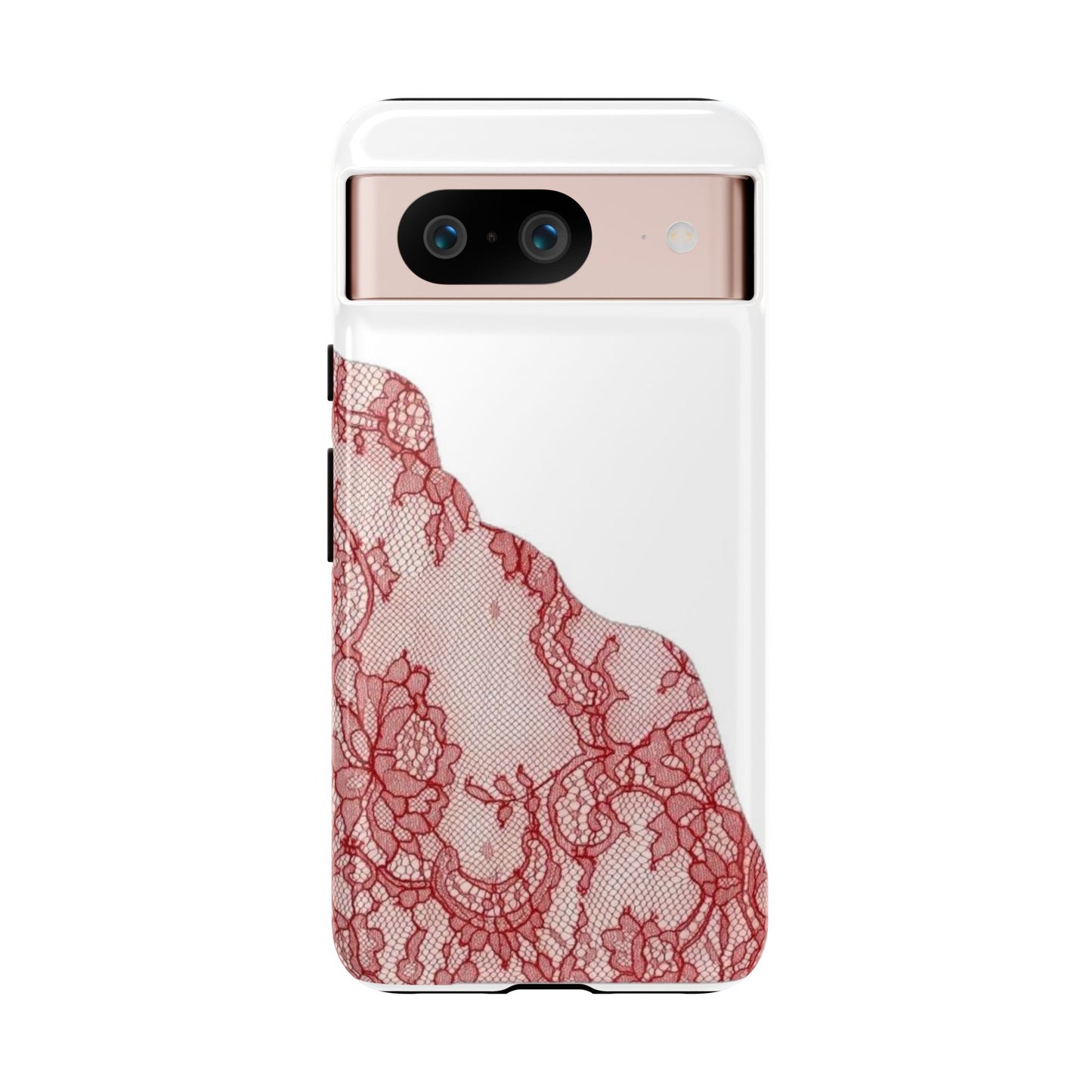 Red Lace Edge Tough Phone Case